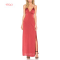 Sexy V-Neck Strap Slip langes Kleid